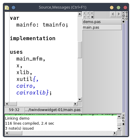 Image de l'éditeur de source avec police Julia Mono